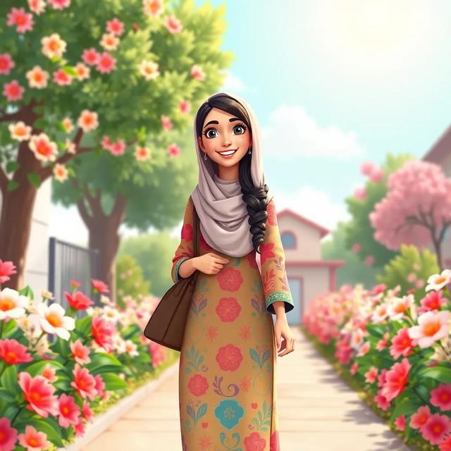 غلاف الكتاب القصة بعنوان: المعلمة وحرف الباء
