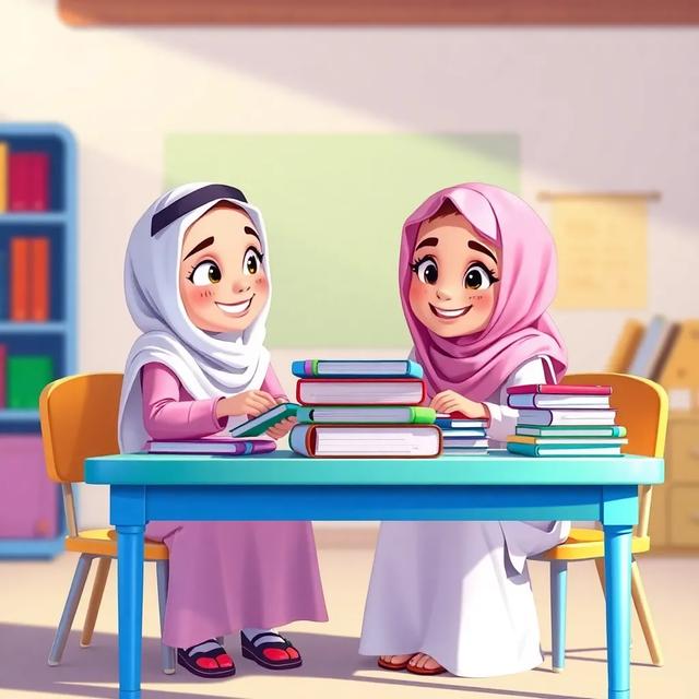 غلاف الكتاب القصة بعنوان: الواجبات المدرسية مع الكوثر وابرار