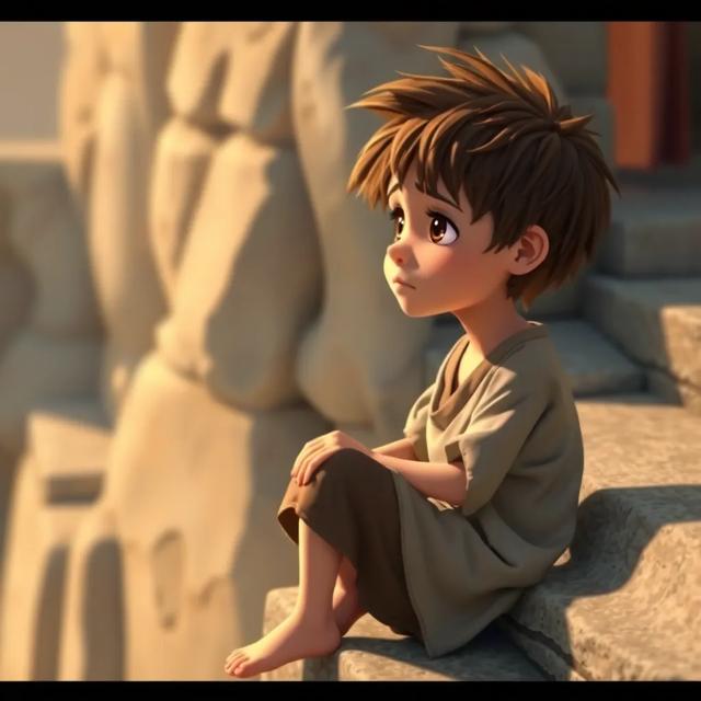 غلاف الكتاب القصة بعنوان: اليتيم والملك الظالم