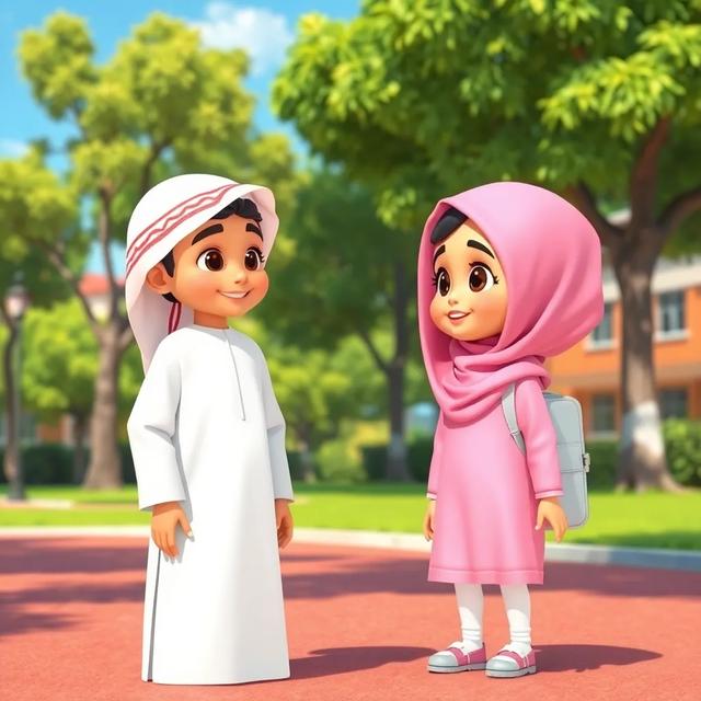 غلاف الكتاب القصة بعنوان: حديث الطالب والطالبة عن علم السعودية