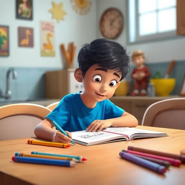 غلاف الكتاب القصة بعنوان: حسين يحب تعلم اللغة الإنجليزية