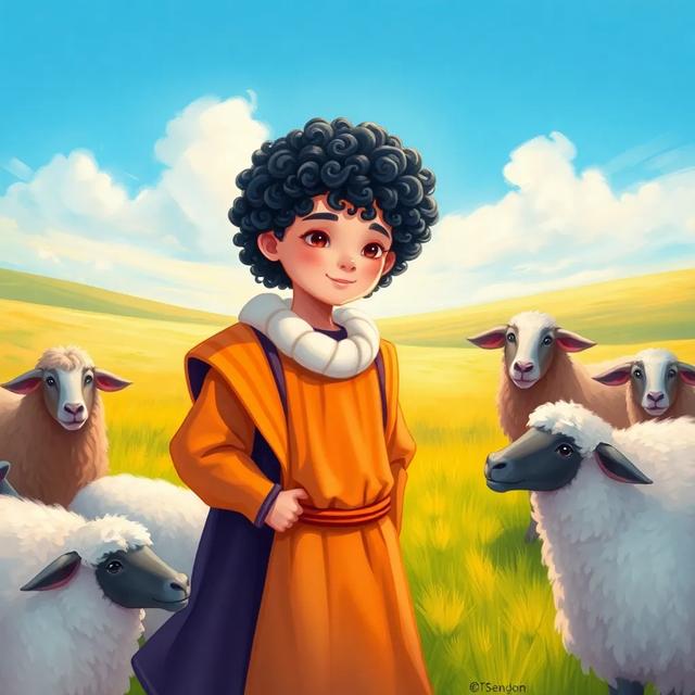 غلاف الكتاب القصة بعنوان: راعي الغنم والكهف المسكون بالجن