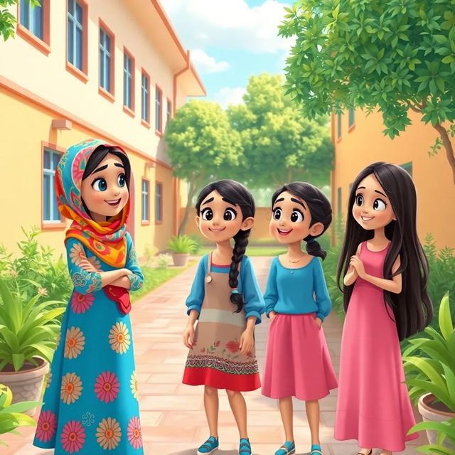 غلاف الكتاب القصة بعنوان: رحلة في المدرسة مع جمانة والجوهره والجوري