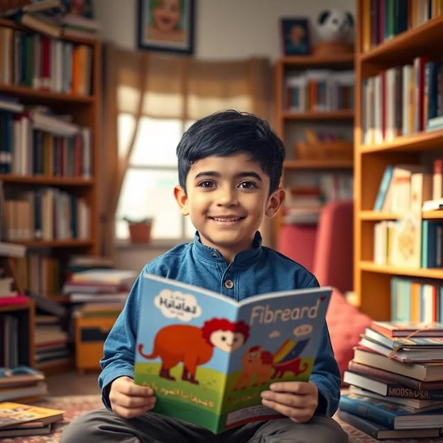 غلاف الكتاب القصة بعنوان: قصة أسامة العنزي وقراءة الكتب