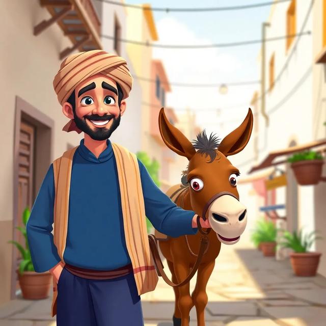 غلاف الكتاب القصة بعنوان: قصة التاجر وحمارته