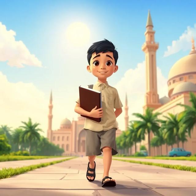 غلاف الكتاب القصة بعنوان: محمد وخالد في المسجد