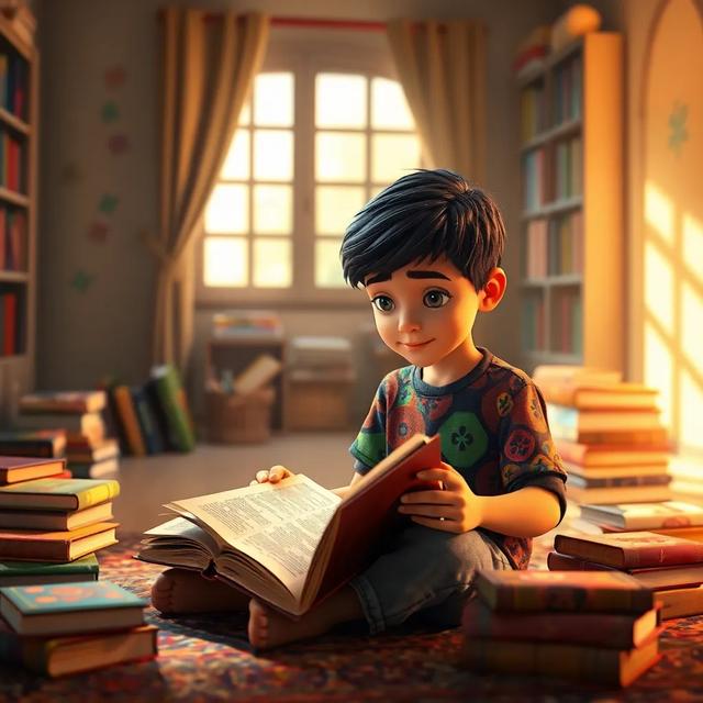 غلاف الكتاب القصة بعنوان: مغامرات علي في عالم الكتب