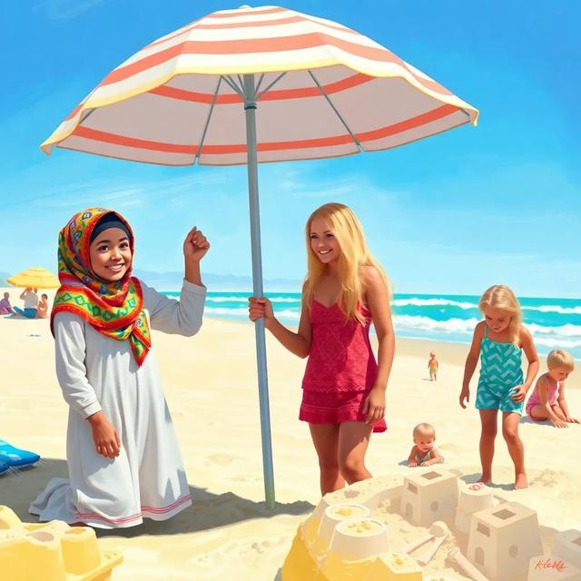 غلاف الكتاب القصة بعنوان: يوم على الشاطئ مع ليزا
