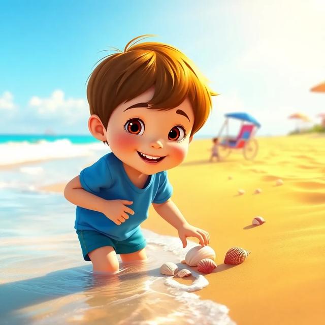 Book cover of the story titled: A Day at the Sunny Beach