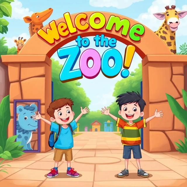 Book cover of the story titled: A Day at the Zoo