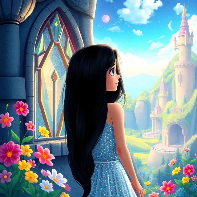 Capa do livro da história intitulada: A Menina Bela e o Castelo Mágico