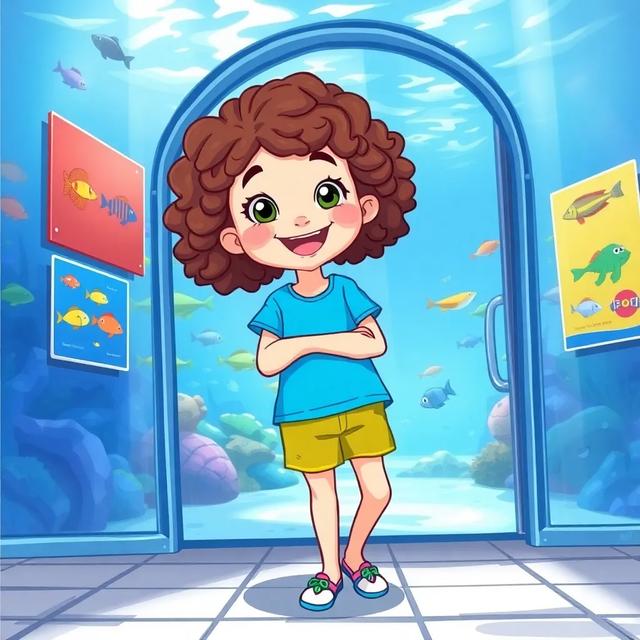 Book cover of the story titled: A Splashing Adventure at the Aquarium