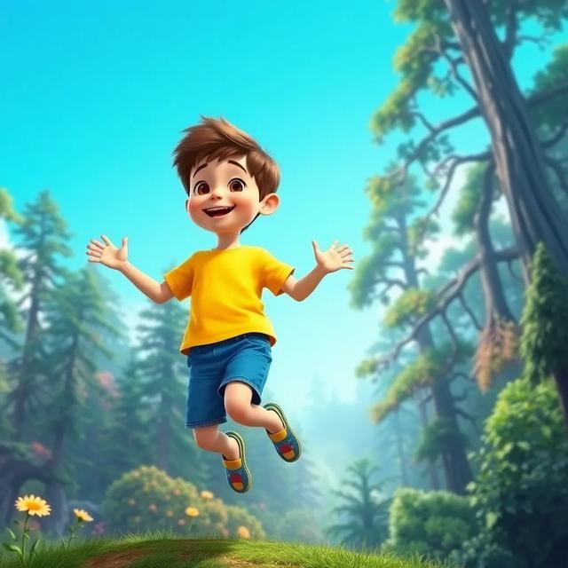 Book cover of the story titled: Adam's Adventure in the Magical Forest