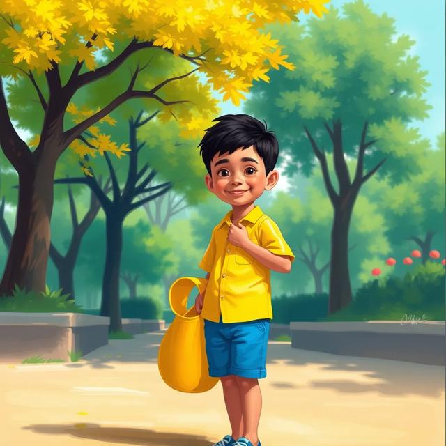 Book cover of the story titled: Ahmad and His Colorful Bag