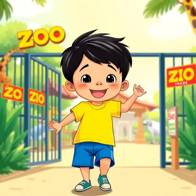 Book cover of the story titled: Ali and the Zoo Animals