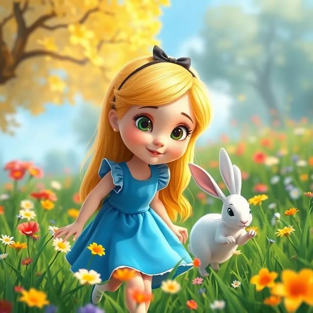 Book cover of the story titled: Alice's Wonderful Adventure