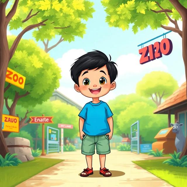 Book cover of the story titled: Ali's Zoo Adventure