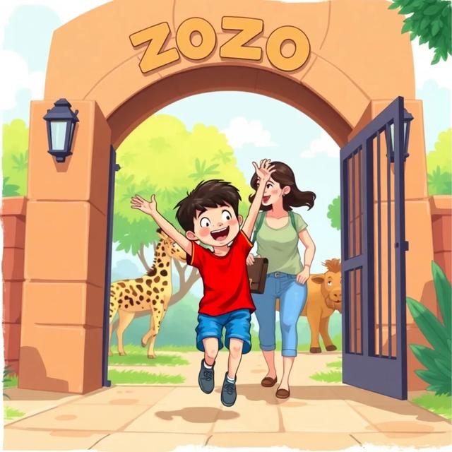 Book cover of the story titled: Ali's Zoo Adventure