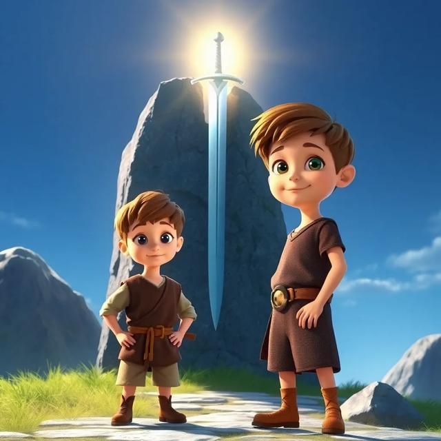 Book cover of the story titled: Arthur and the Sword in the Stone