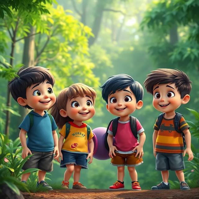Capa do livro da história intitulada: As Aventuras da Turma da Floresta