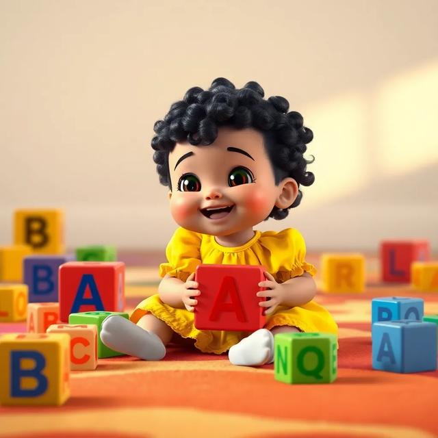Book cover of the story titled: Baby Lana Learns Her ABCs