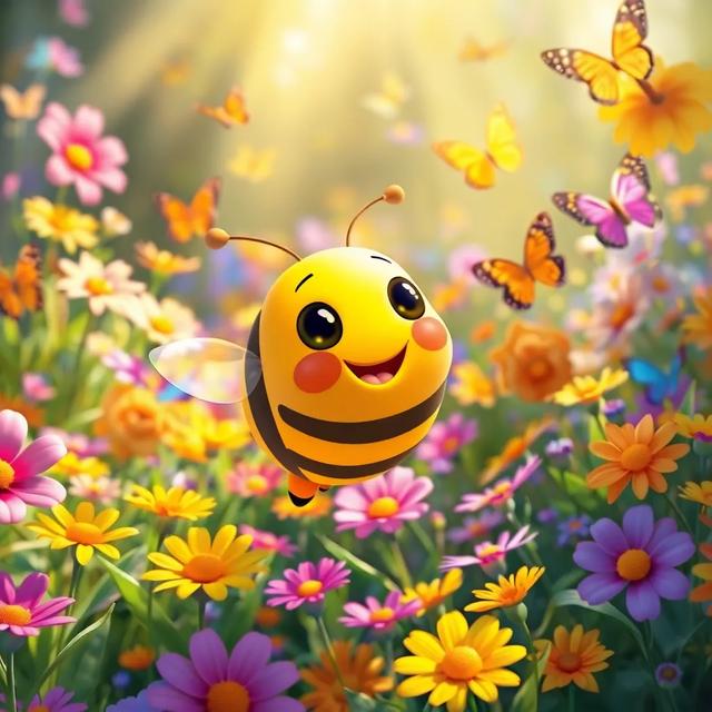 Book cover of the story titled: Bea the Little Bee's Magic Words