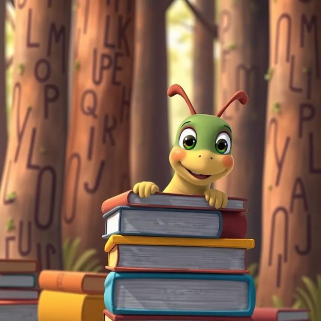 Book cover of the story titled: Bennie the Bookworm's Alphabet Adventure
