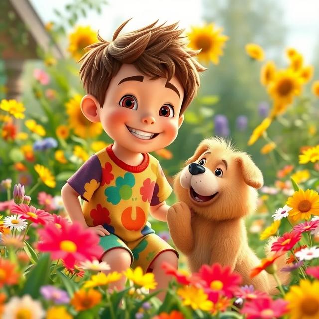 Book cover of the story titled: Buddy and the Garden Adventure