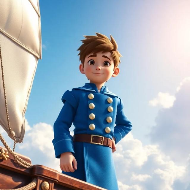 Book cover of the story titled: Captain Leo and His Skyship
