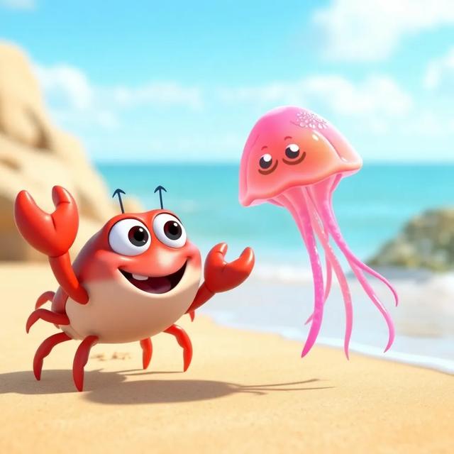 Book cover of the story titled: Crabby and Jelly's Juicy Adventure