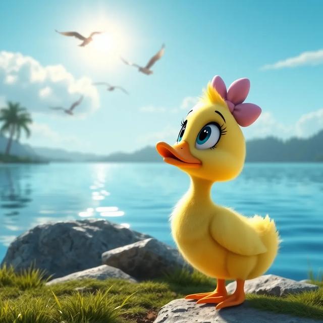 Book cover of the story titled: Daisy the Flying Duck