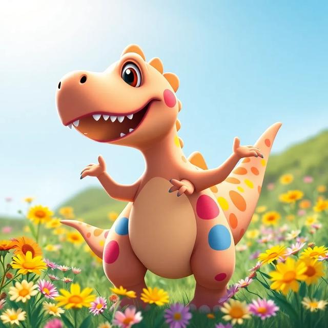 Book cover of the story titled: Dino's Silly Dance