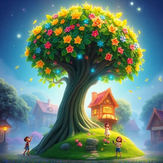 Portada del libro de la historia titulada: El árbol de los deseos