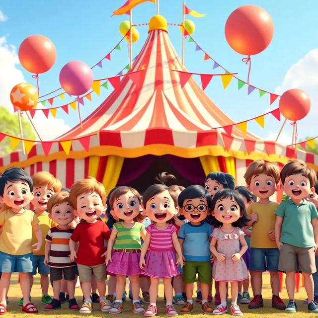 Portada del libro de la historia titulada: El Circo Mágico de Tres Años