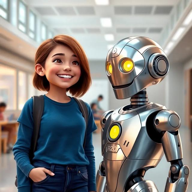 Portada del libro de la historia titulada: El Corazón de Clara y su Robot