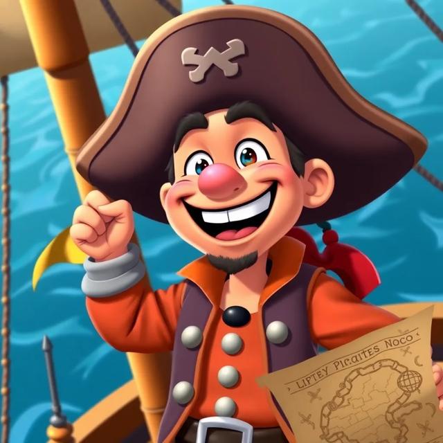 Portada del libro de la historia titulada: El cuento del pirata generoso