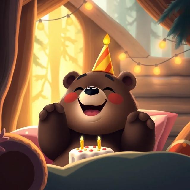 Portada del libro de la historia titulada: El Cumpleaños del Osito