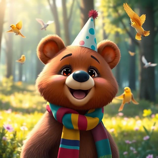Portada del libro de la historia titulada: El cumpleaños del osito