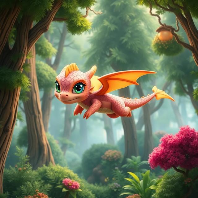 Portada del libro de la historia titulada: El dragón que cuidaba el bosque