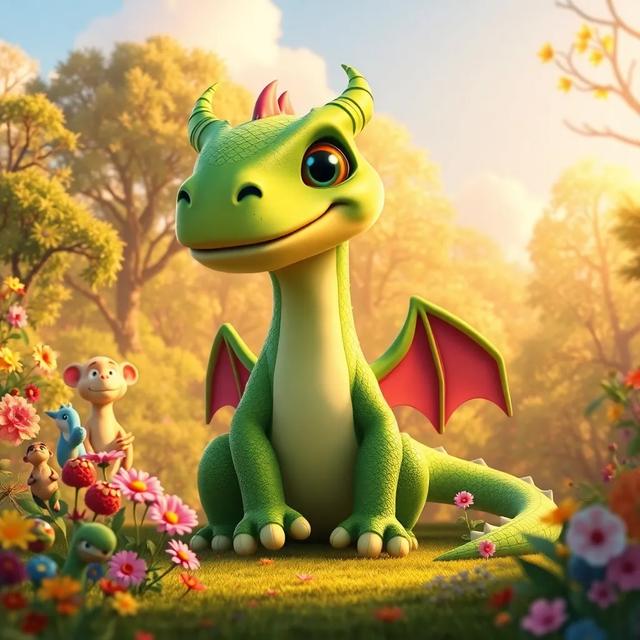 Portada del libro de la historia titulada: El dragón que no quería asustar
