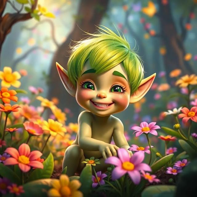 Portada del libro de la historia titulada: El duende de las flores