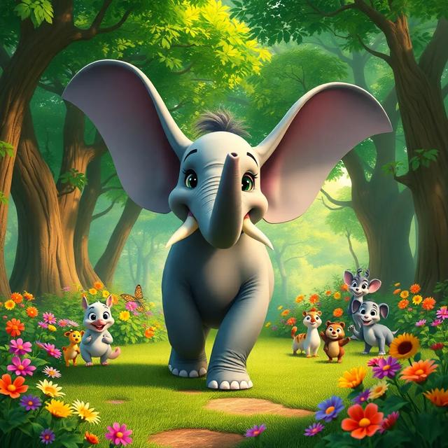 Portada del libro de la historia titulada: El elefante bailarín