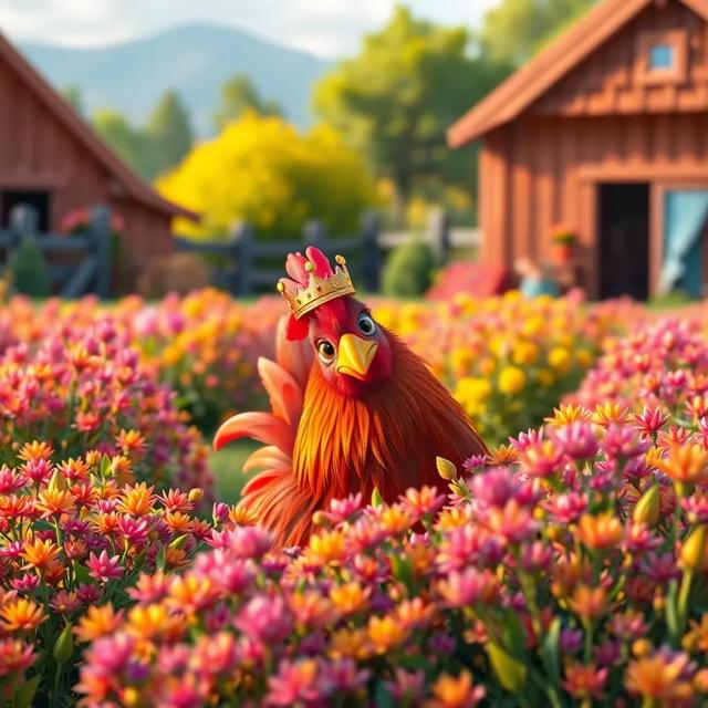 Portada del libro de la historia titulada: El gallito que no quería cantar