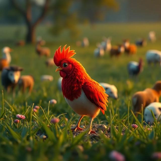 Portada del libro de la historia titulada: El gallito que no quería cantar