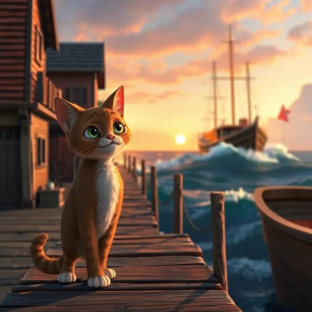 Portada del libro de la historia titulada: El gato que quería ser marinero
