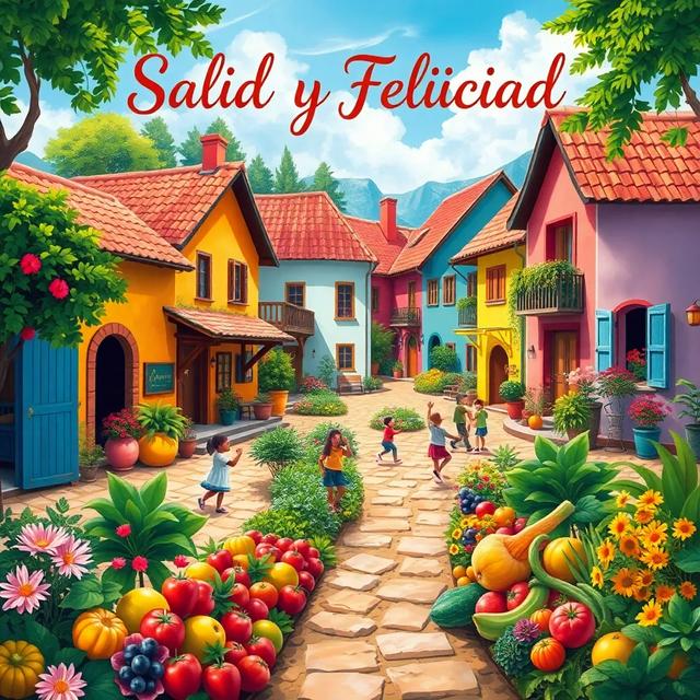 Portada del libro de la historia titulada: El Jardín Mágico de Salud y Felicidad