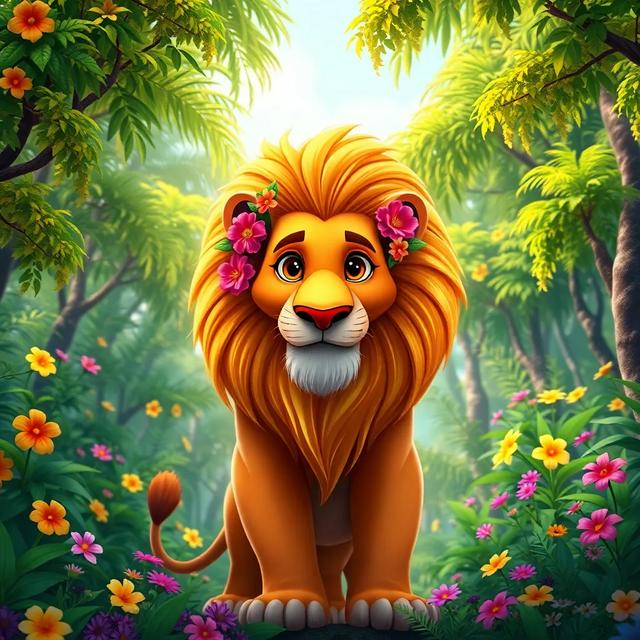 Portada del libro de la historia titulada: El león que quería ser amigo