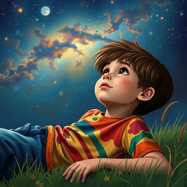 Portada del libro de la historia titulada: El niño que deseaba conocer el universo