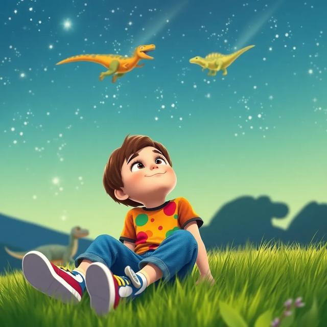 Book cover of the story titled: El niño soñador y su viaje al pasado