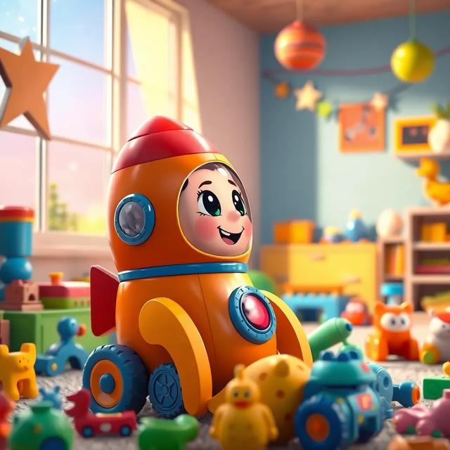 Portada del libro de la historia titulada: El pequeño cohete que quería explorar el espacio